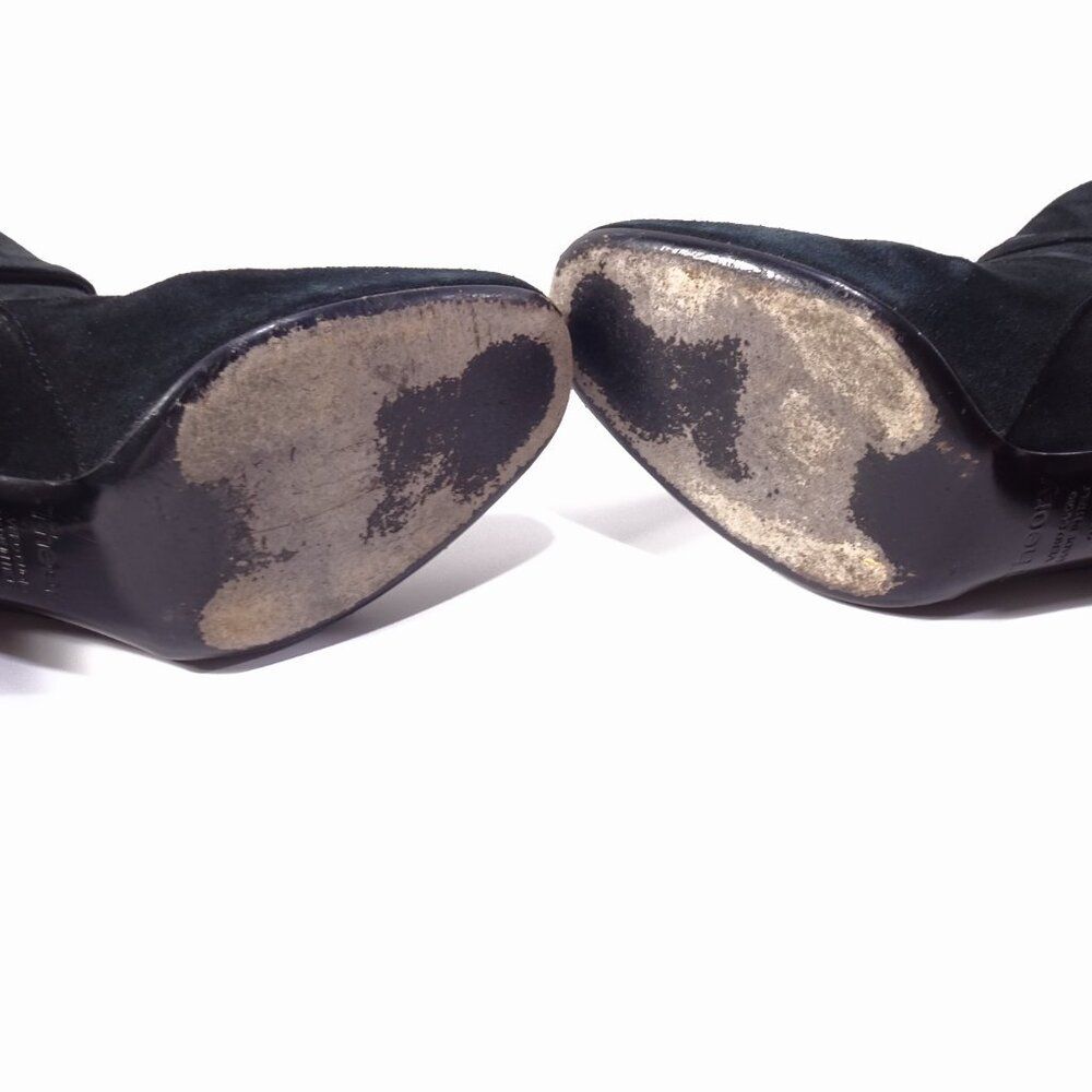 Theory  Mitiu Suede Jodhpur Boot Buckle Boot Booties Sz 37.5 Black - Picture 6 of 8
